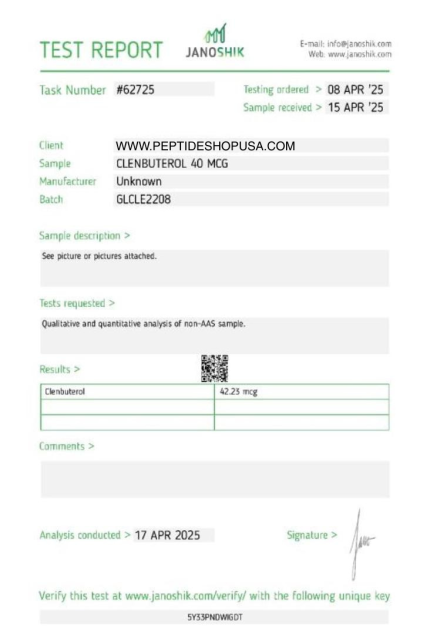 Clenbuterol for fat loss – Clenbuterol Hydrochloride 40mg Bottle