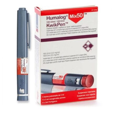 HUMALOG MIX50 (1 INSULIN PEN ) KWIKPEN – 100IU – LILLY ( WITH PEN NEEDLES)