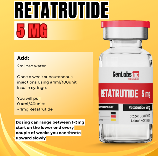 RETATRUTIDE 5MG VIAL ( WITH BACTERIOSTATIC WATER ) – GENLABS1