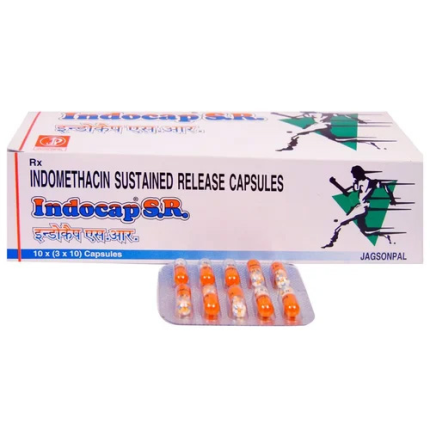 INDOCAP SR (INDOMETHACIN – SUSTAINED RELEASE) 75MG / PER TAB – [10 TABLETS] – JAGSONPAL PHARMACUETICALS LTD