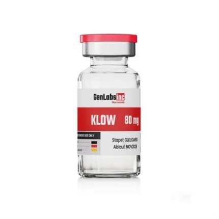 KLOW 80mg peptide blend vial by GenLabs with bacteriostatic water